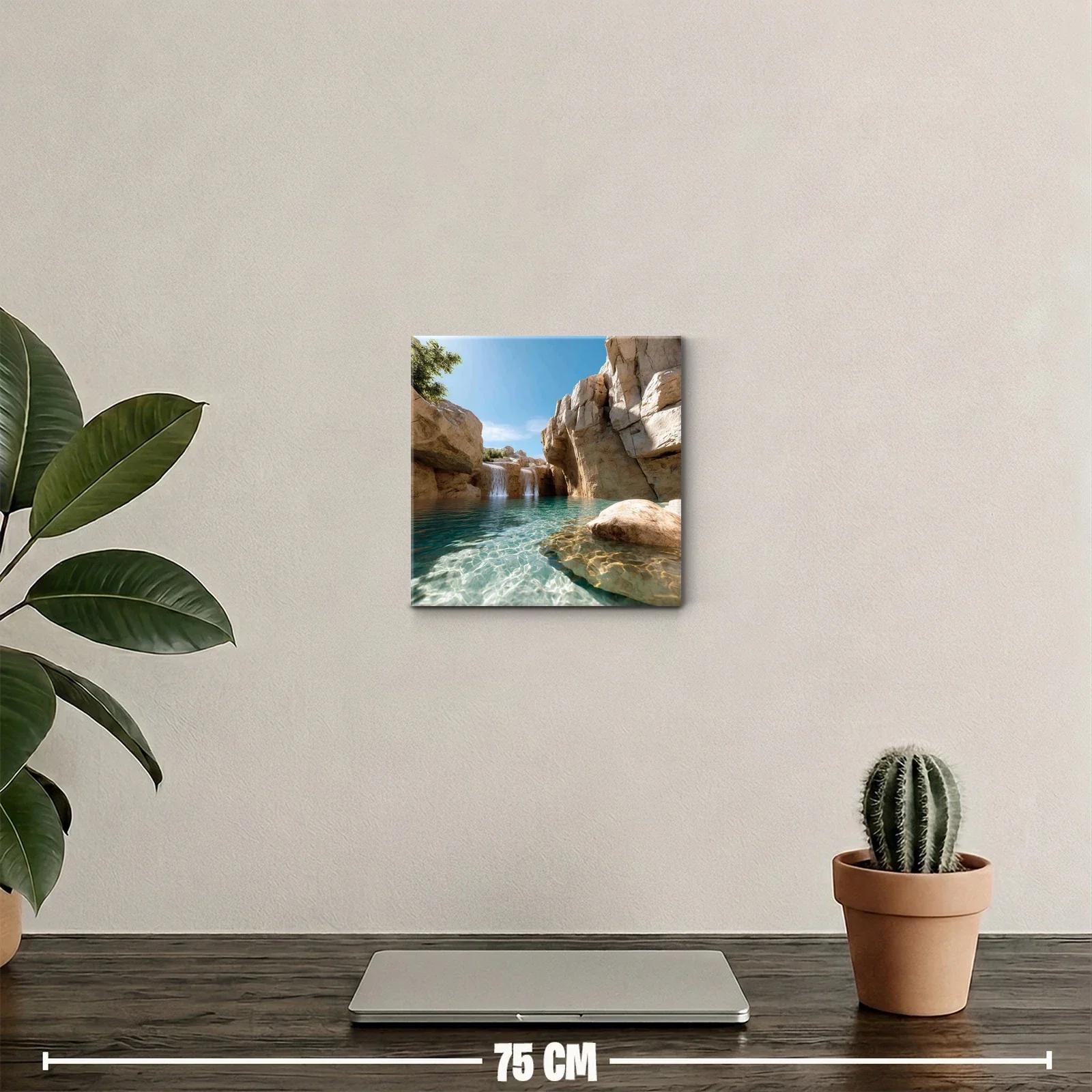 Paisaje sereno con cascada y aguas cristalinas — miniatura 2
