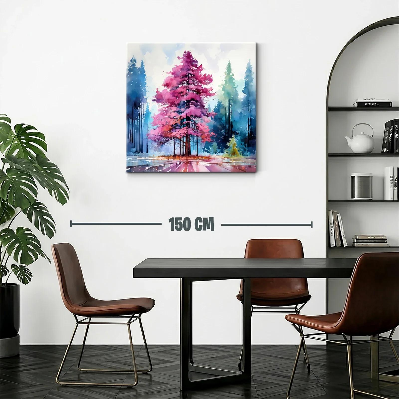 Elegancia natural con tonos vibrantes en paisaje boscoso — miniatura 2