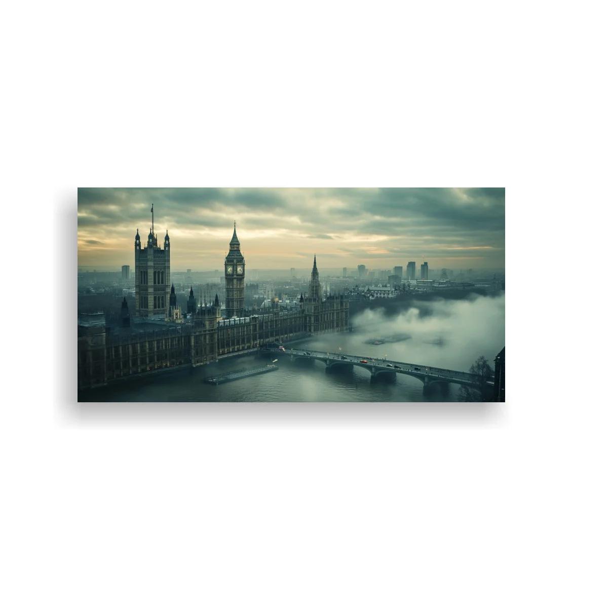 Cuadro Big Ben y el Palacio de Westminster envueltos en niebla