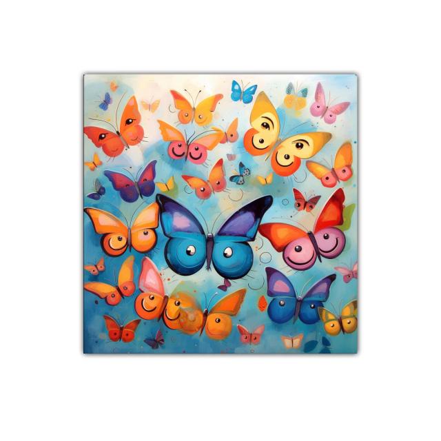Cuadro vibrante con mariposas llenas de alegría y color