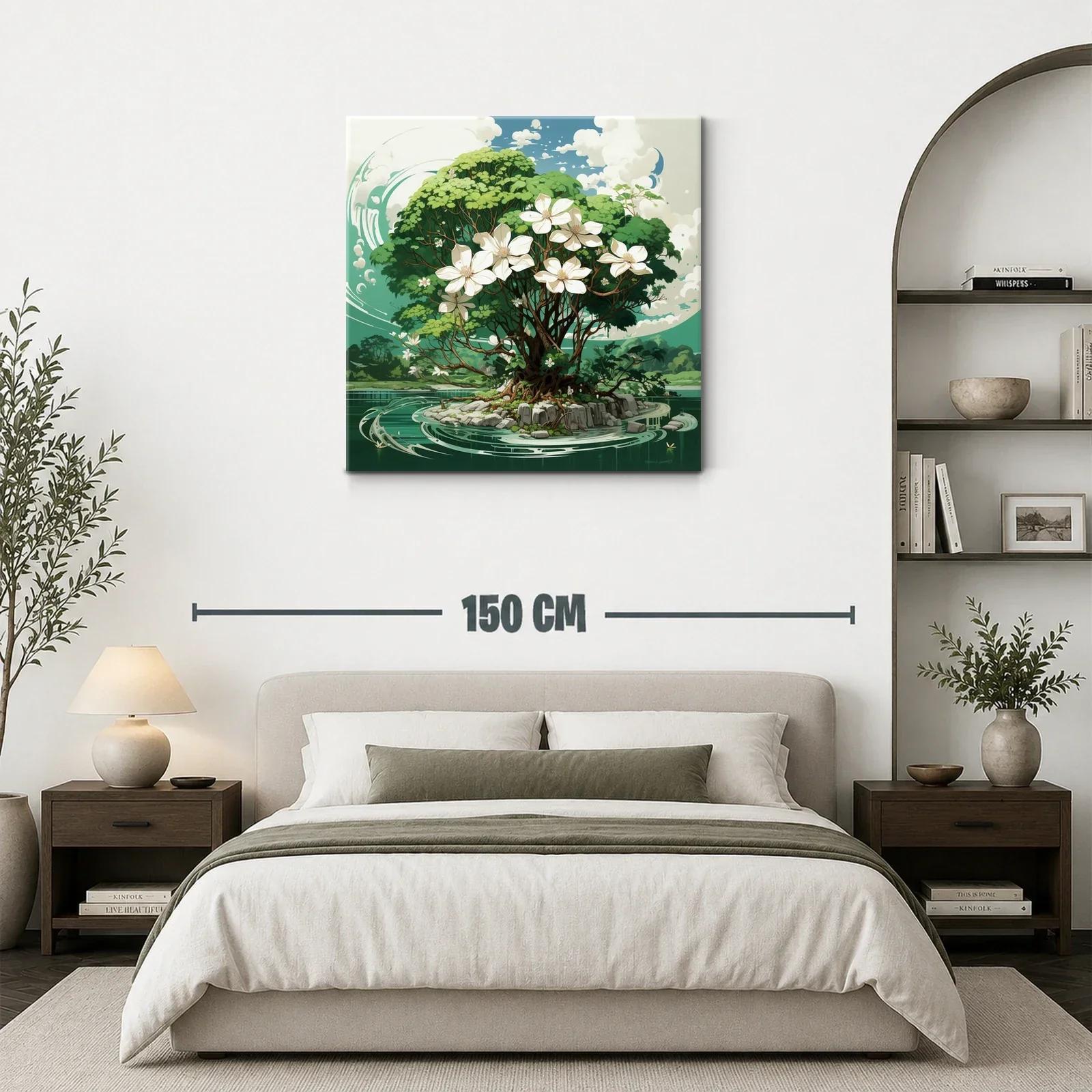 Árbol florido en isla rodeada de agua y naturaleza viva — miniatura 3