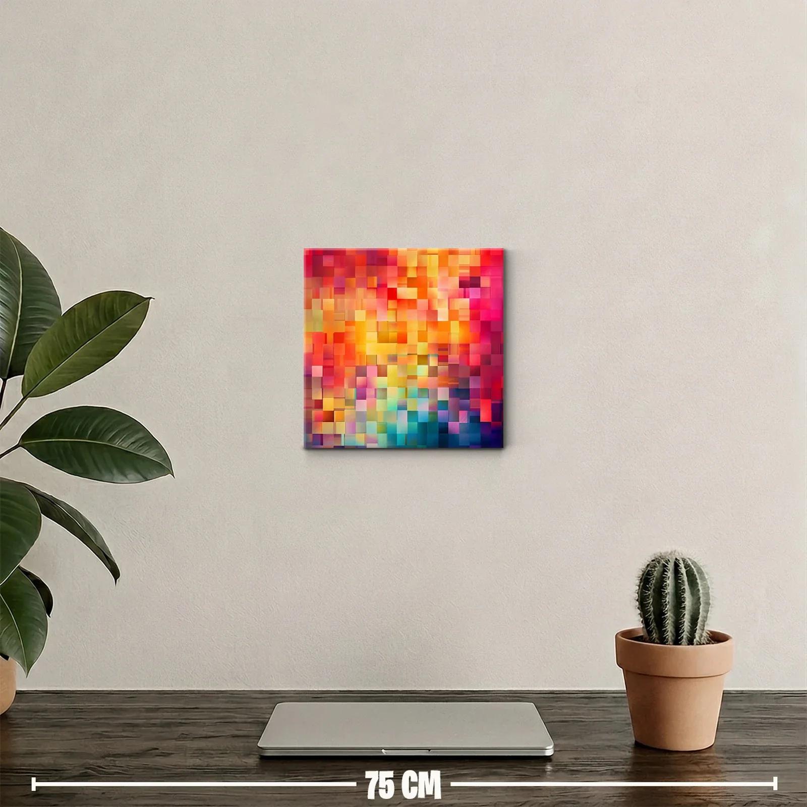 Cuadro abstracto en colores vivos y tonos cálidos — miniatura 2