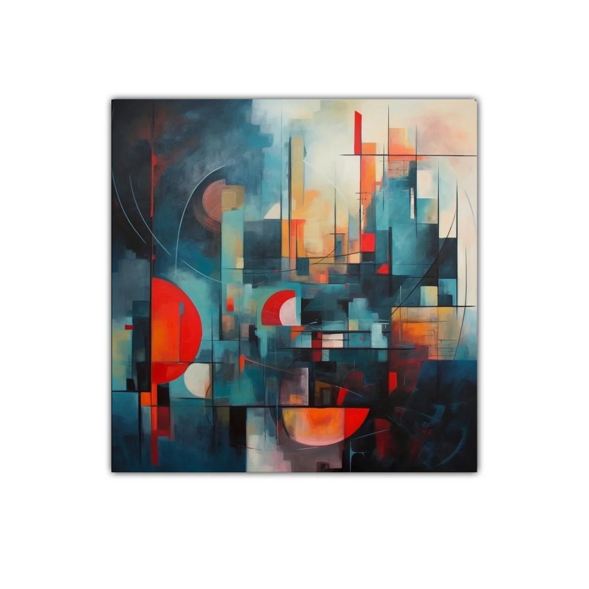 Composición abstracta con formas geométricas y colores vibrantes — imagen principal