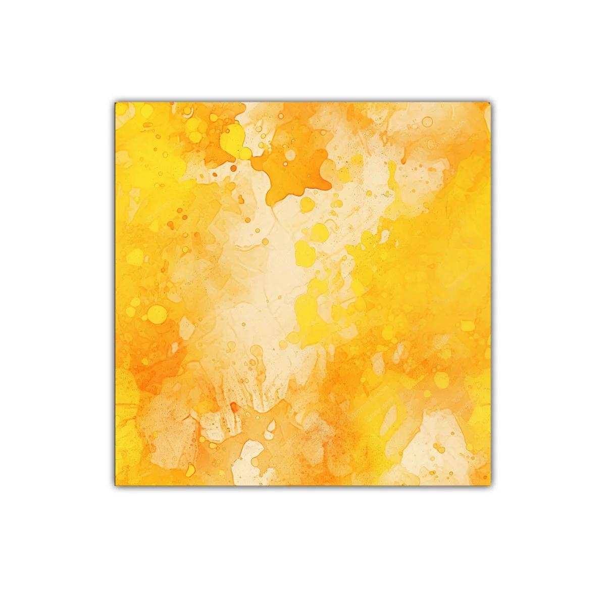 Cuadro abstracto en tonos cálidos amarillos y naranjas — miniatura 1