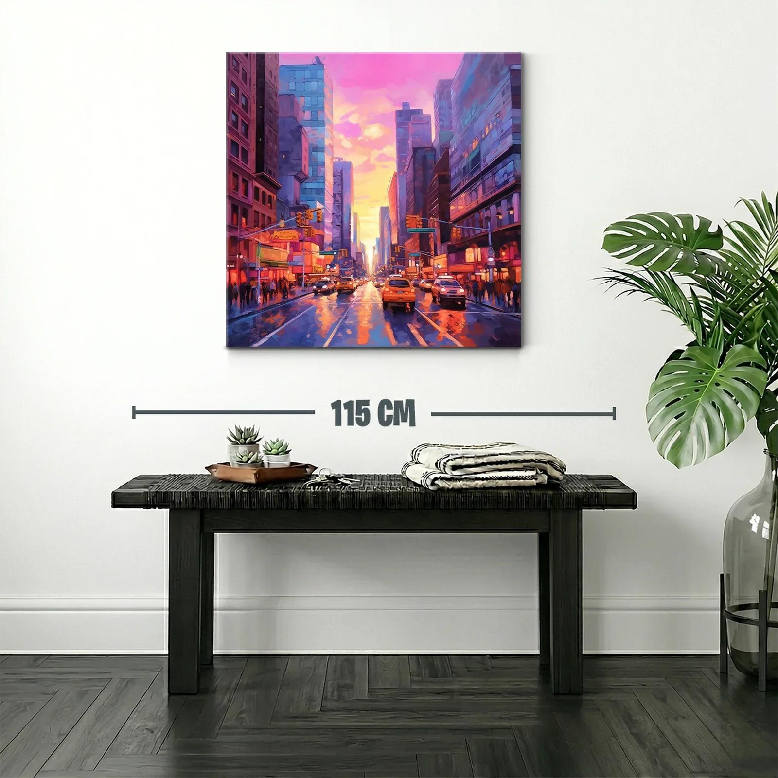 Atardecer urbano lleno de luz y movimiento vibrante — miniatura 2