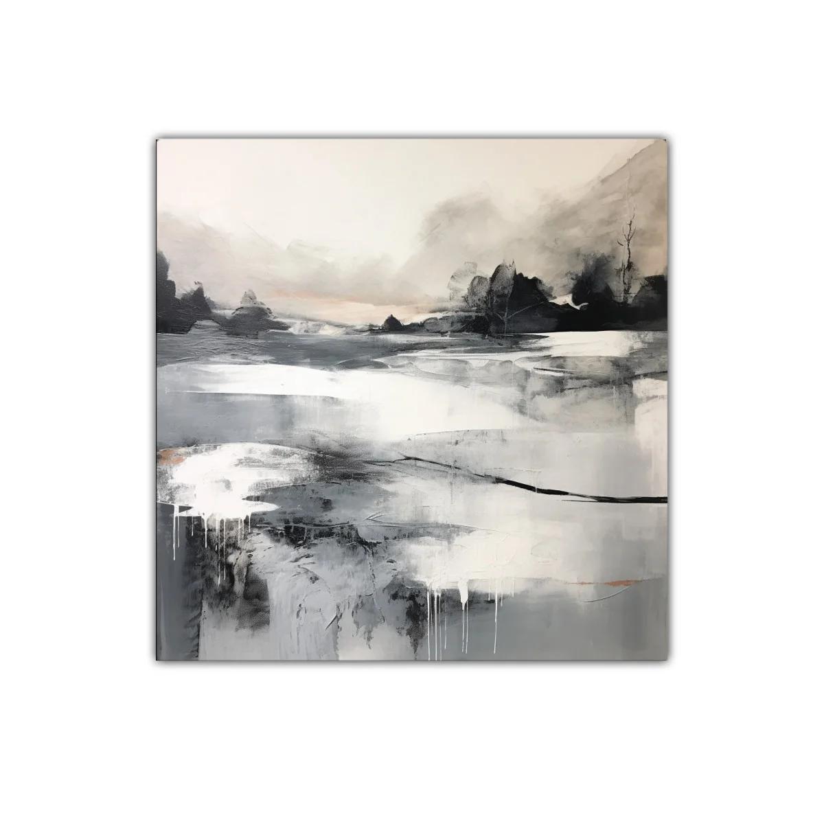 Paisaje abstracto en tonos neutros y grises suaves — imagen principal