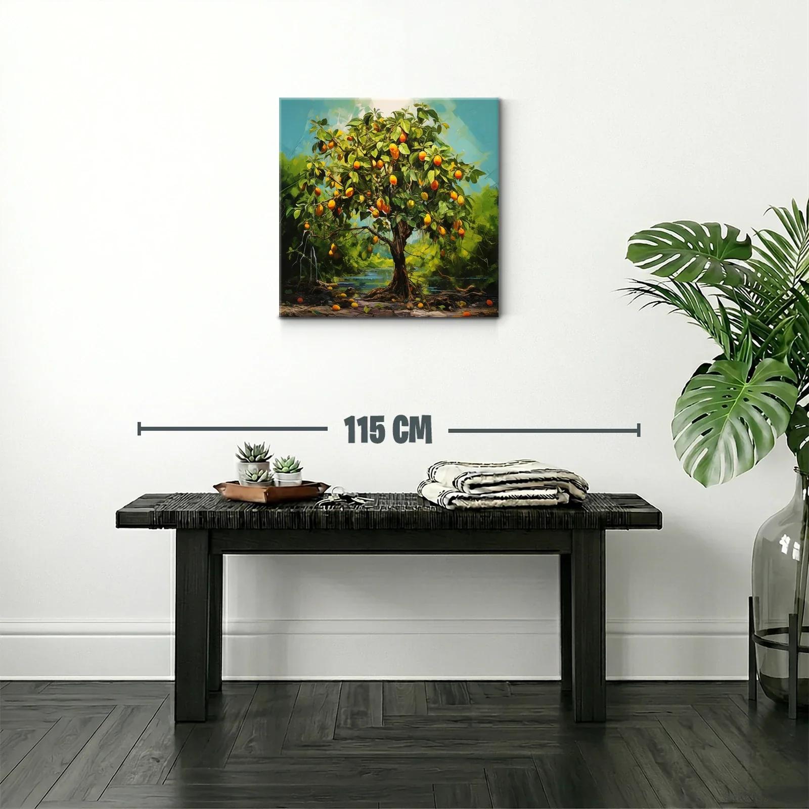 Árbol frutal con frutos naranjas vibrantes en paisaje natural — miniatura 2