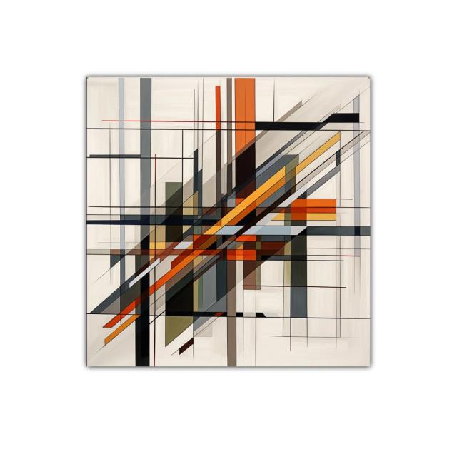 Composición geométrica en tonos cálidos y neutros