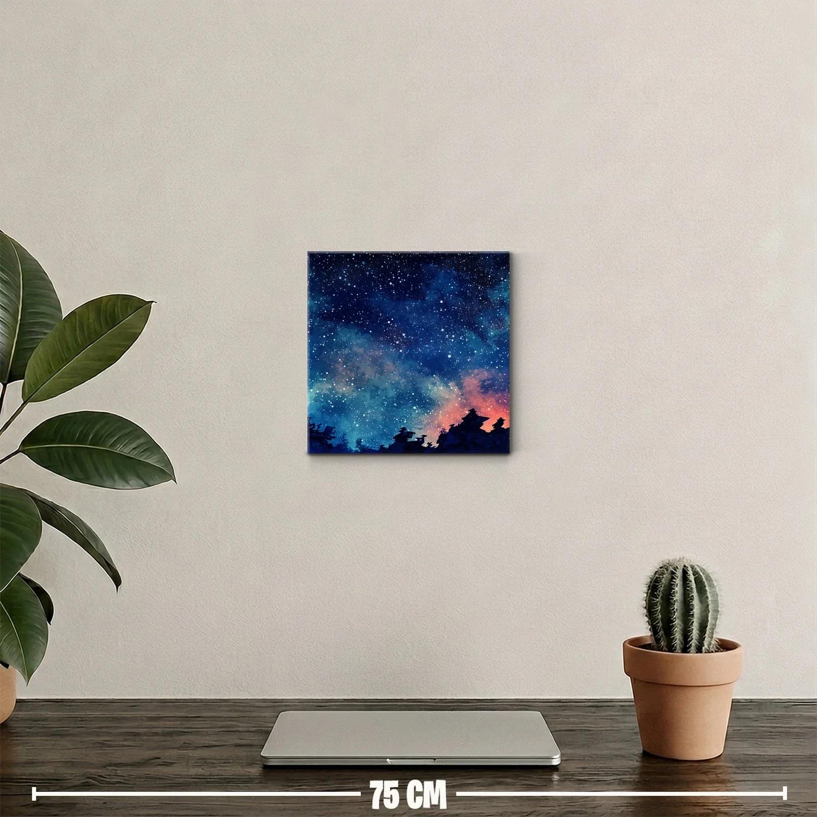 Cielo Estrellado con Siluetas de Montañas al Atardecer — miniatura 2