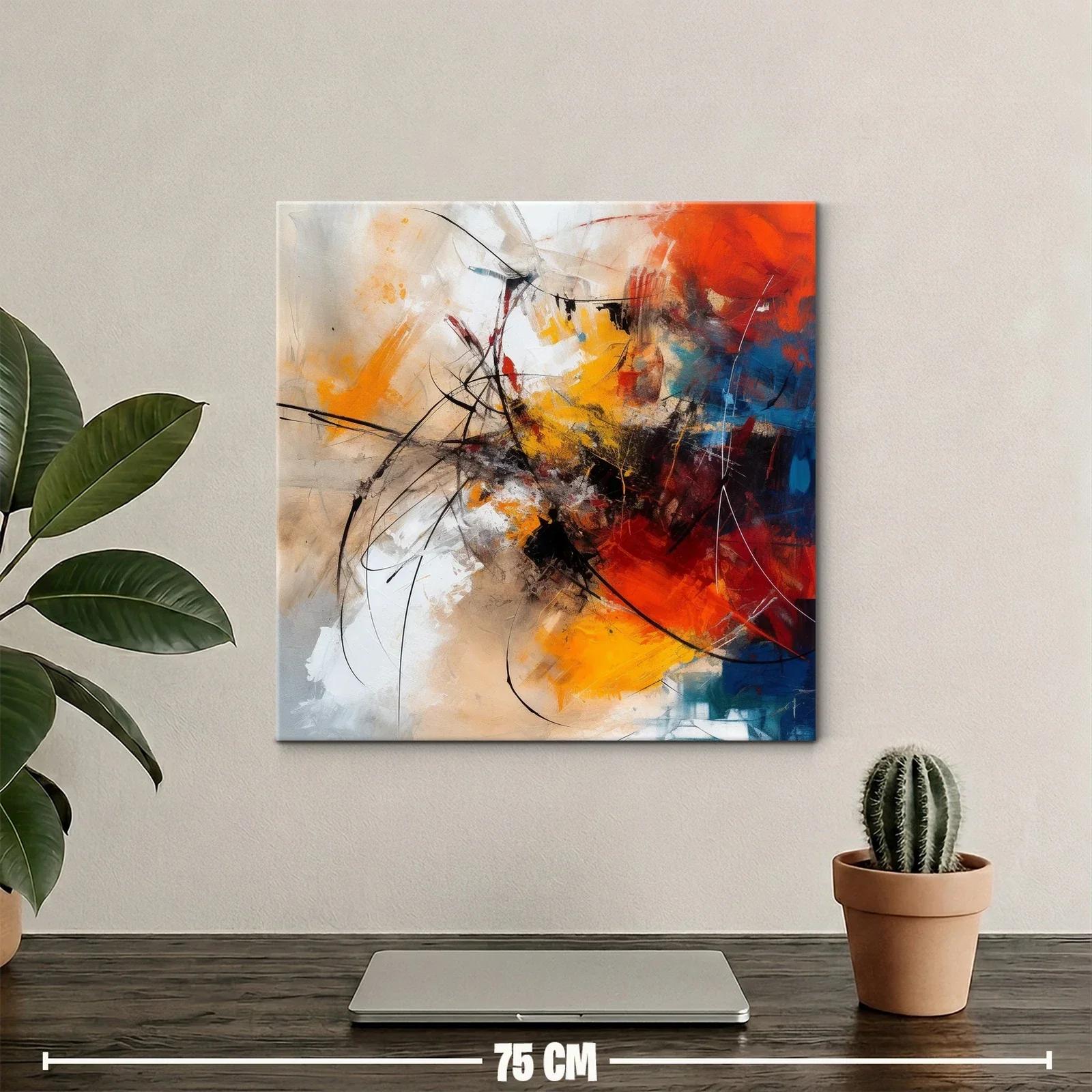 Cuadro abstracto con energía y contrastes vibrantes — miniatura 2