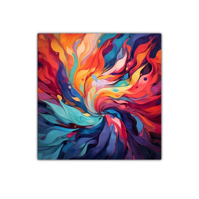 Explosión de colores vibrantes en remolino abstracto