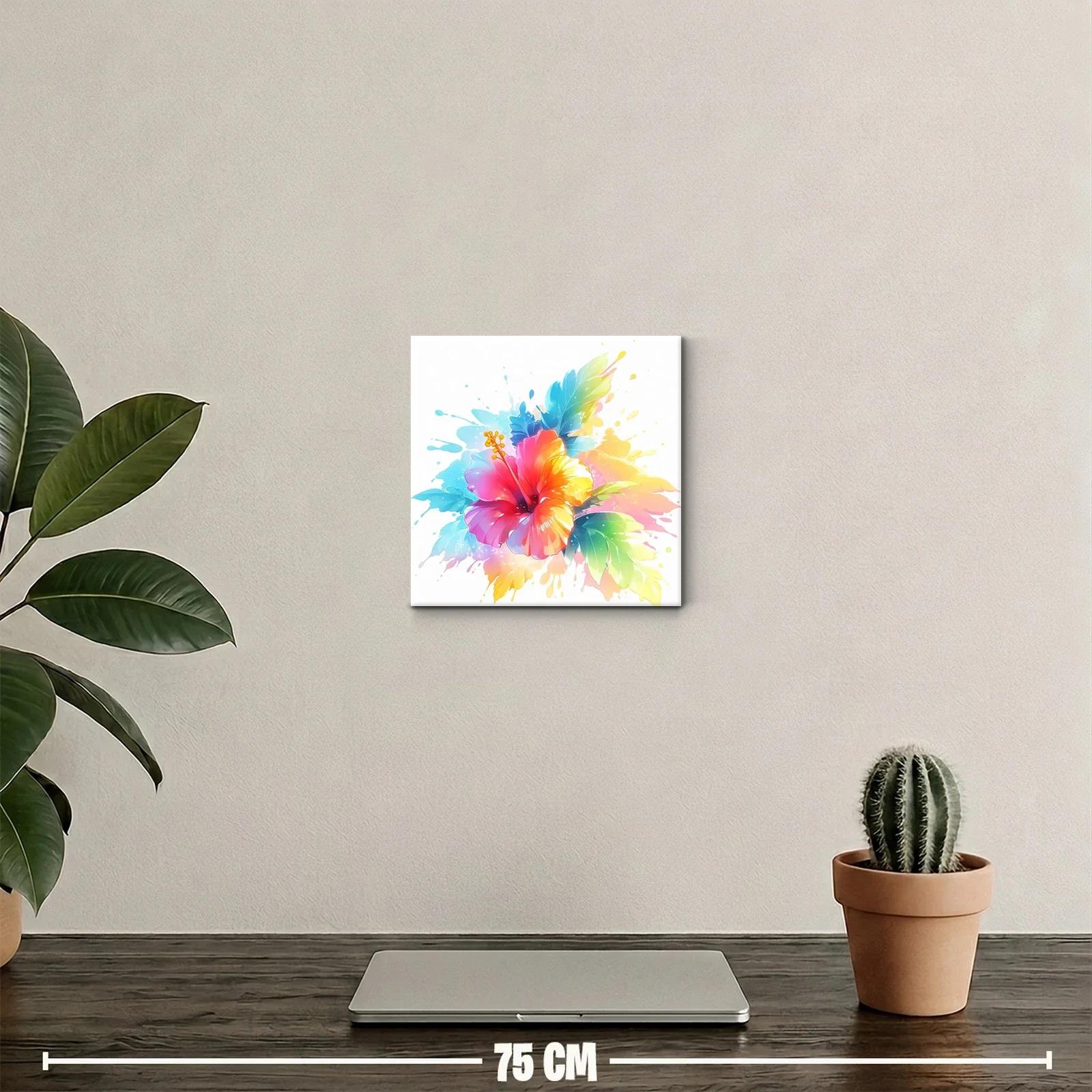 Florecer en colores vibrantes y pinceladas acuareladas — miniatura 2