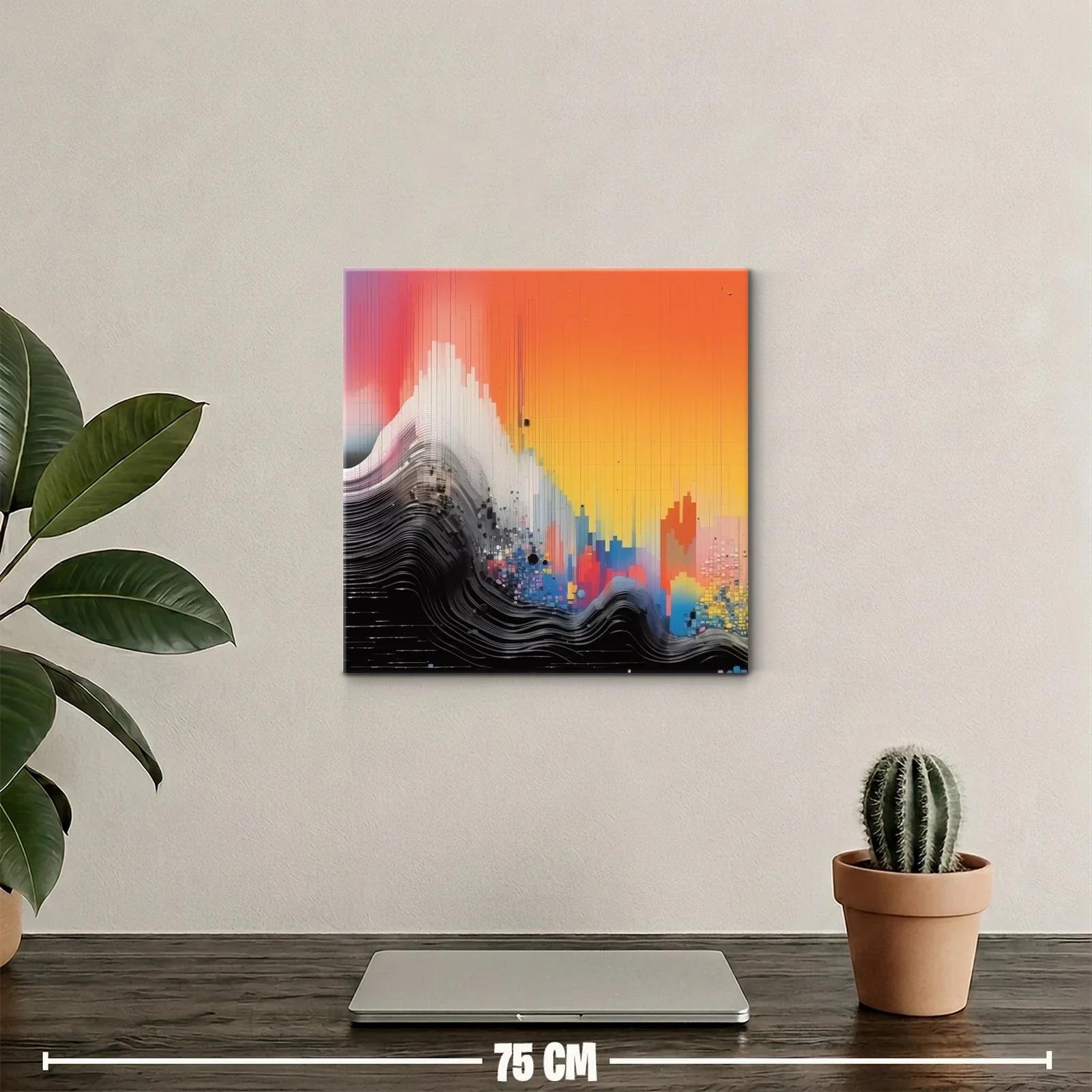 Composición abstracta con vibrantes tonos cálidos y detalles dinámicos — miniatura 2