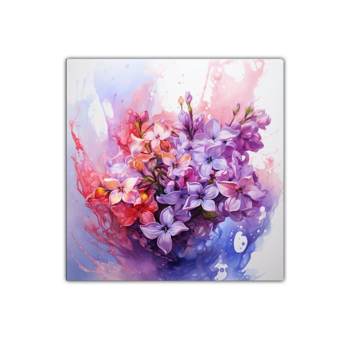 Bouquet vibrante con flores en tonos pastel y púrpura — imagen principal