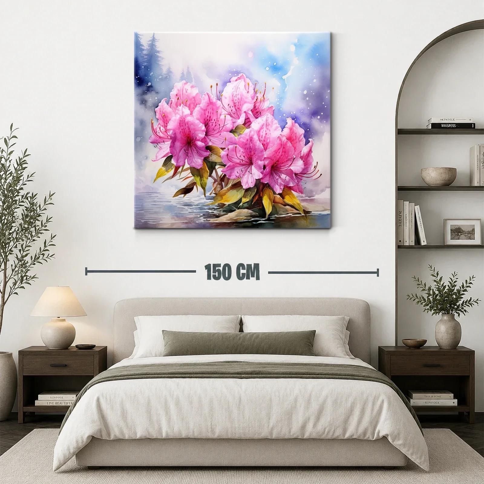 Delicado ramo de flores rosadas con fondo etéreo y acuático — miniatura 3