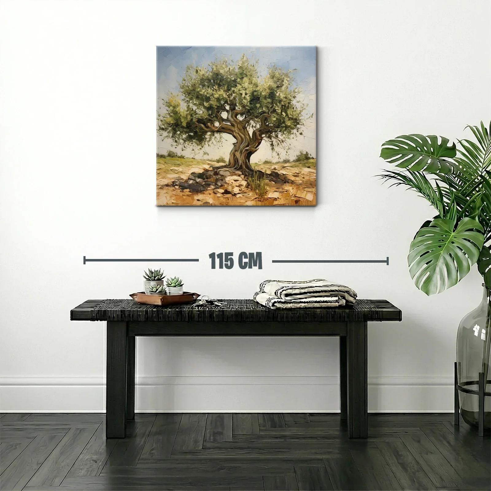 Cuadro árbol de olivo con paisaje sereno y luz natural — miniatura 2