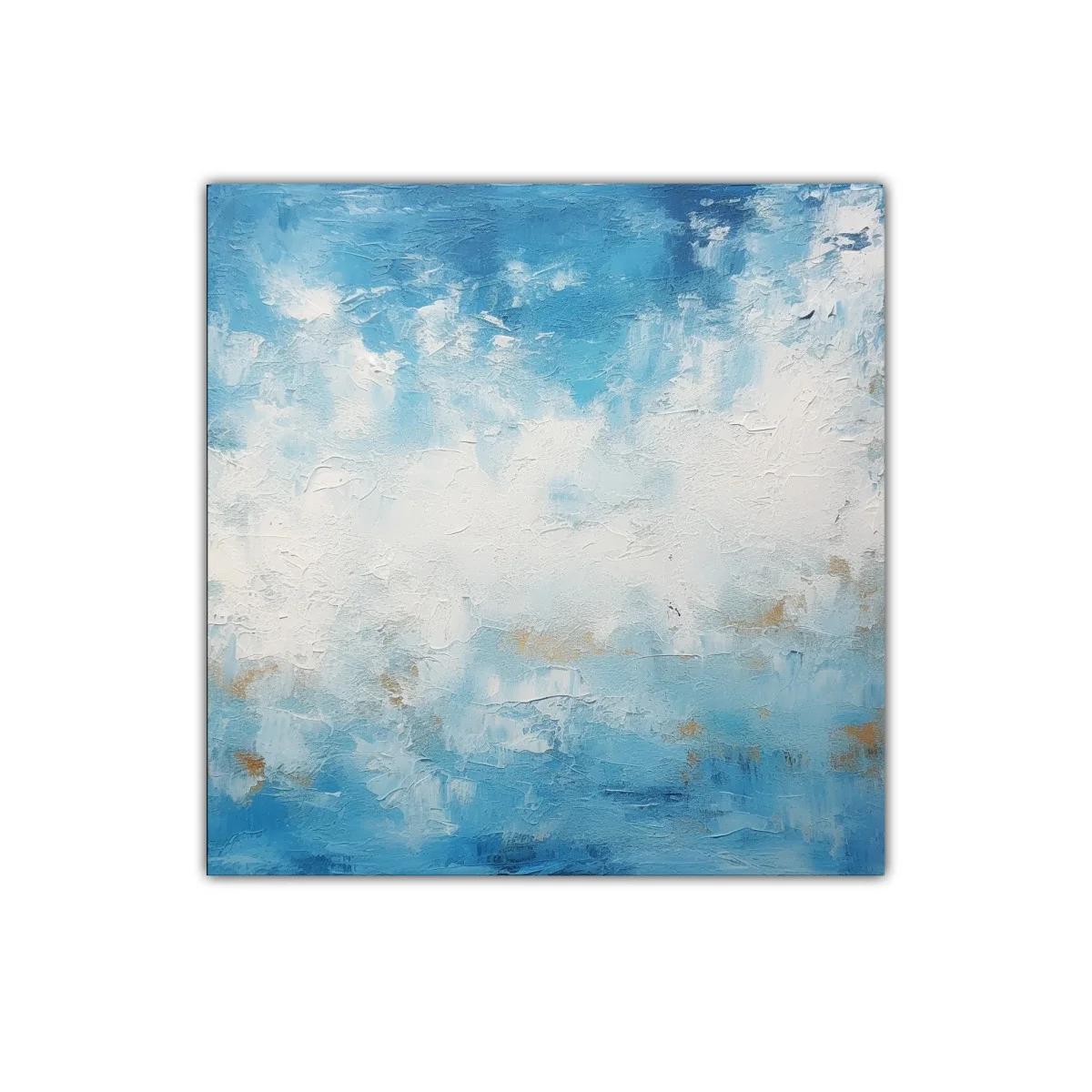 Abstracto en tonos azules y blancos con toques dorados — imagen principal