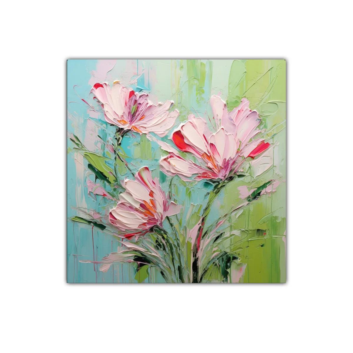 Cuadro decorativo con delicadas flores en tonos pastel — imagen principal