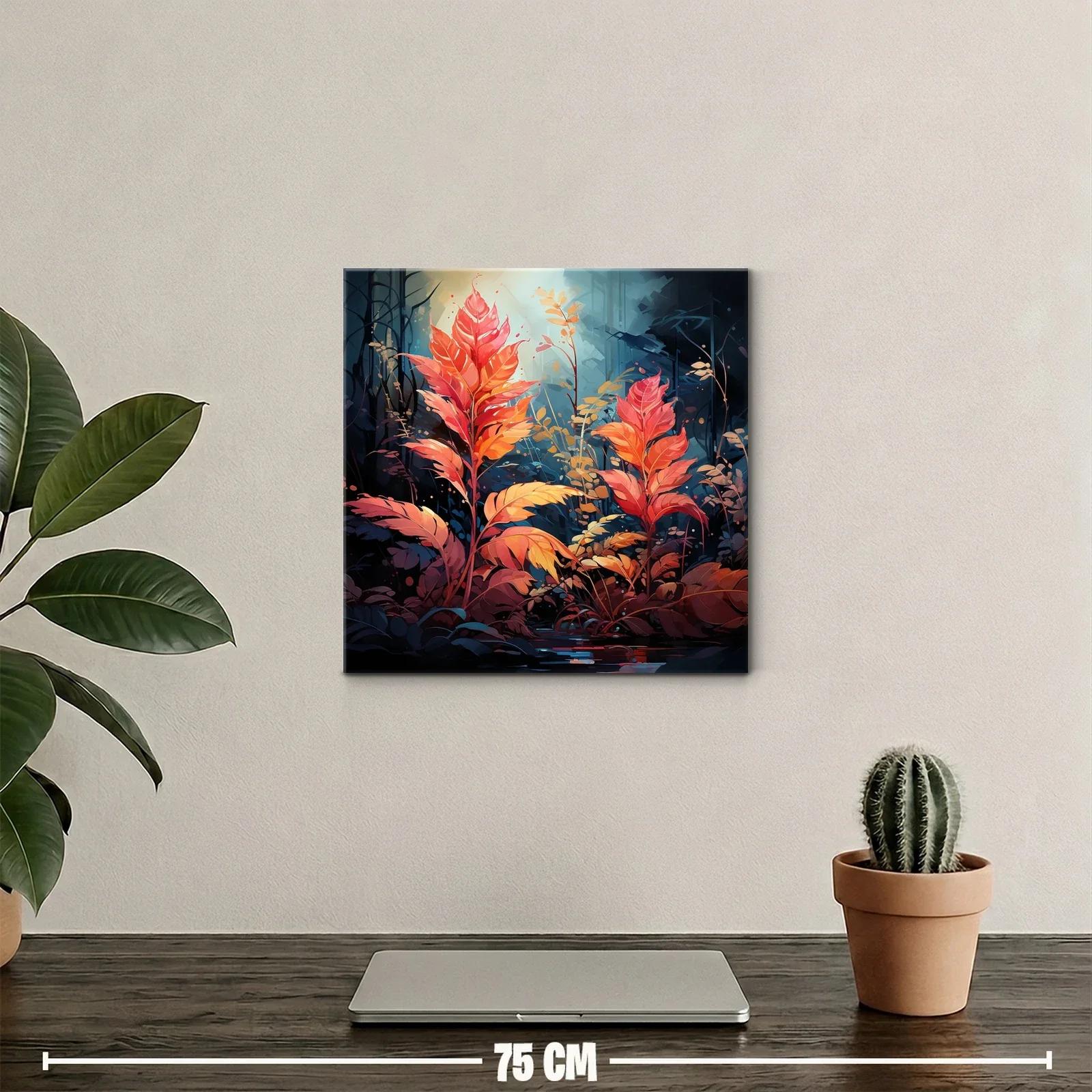 Hojas vibrantes en bosque iluminado — miniatura 2
