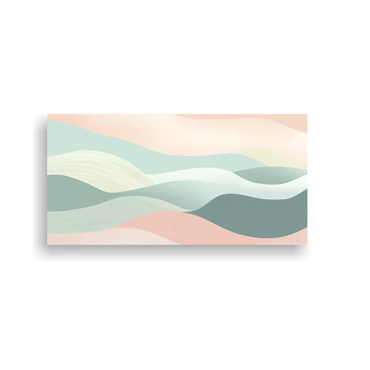 Cuadro ondas abstractas en capas pastel — imagen principal