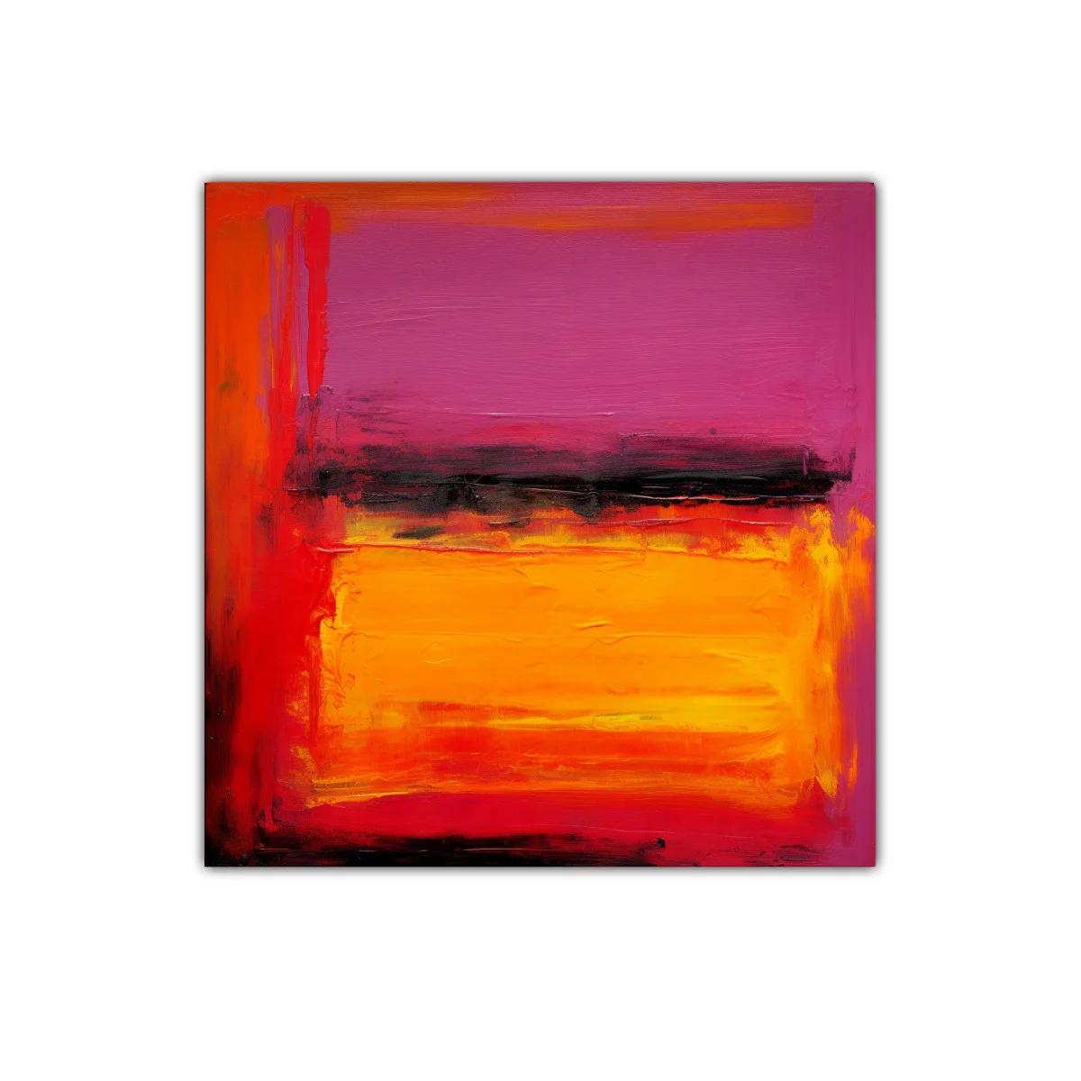 Cuadro abstracto vibrante en tonos cálidos intensos — imagen principal