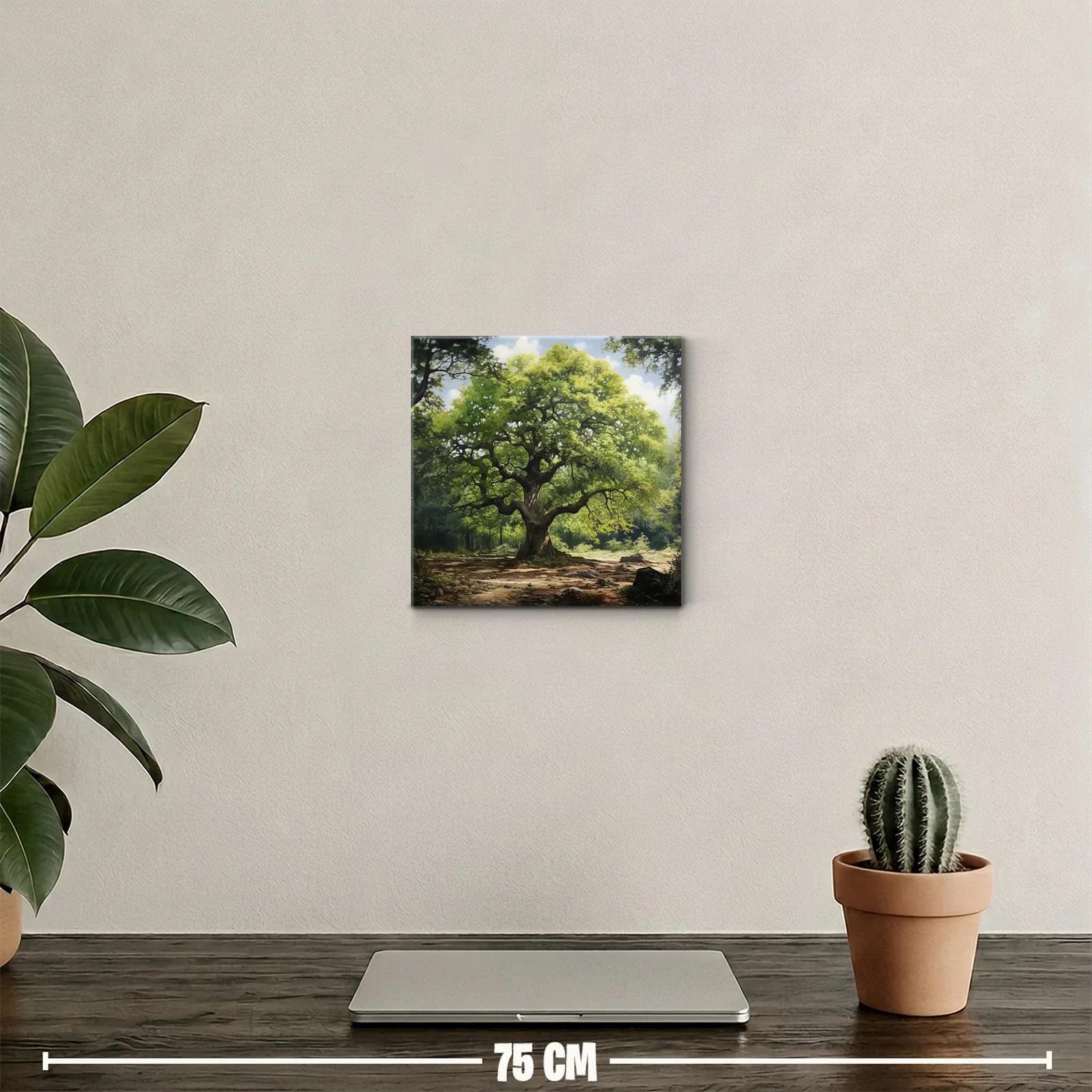 Imponente árbol verde con luz natural entre sombras — miniatura 2