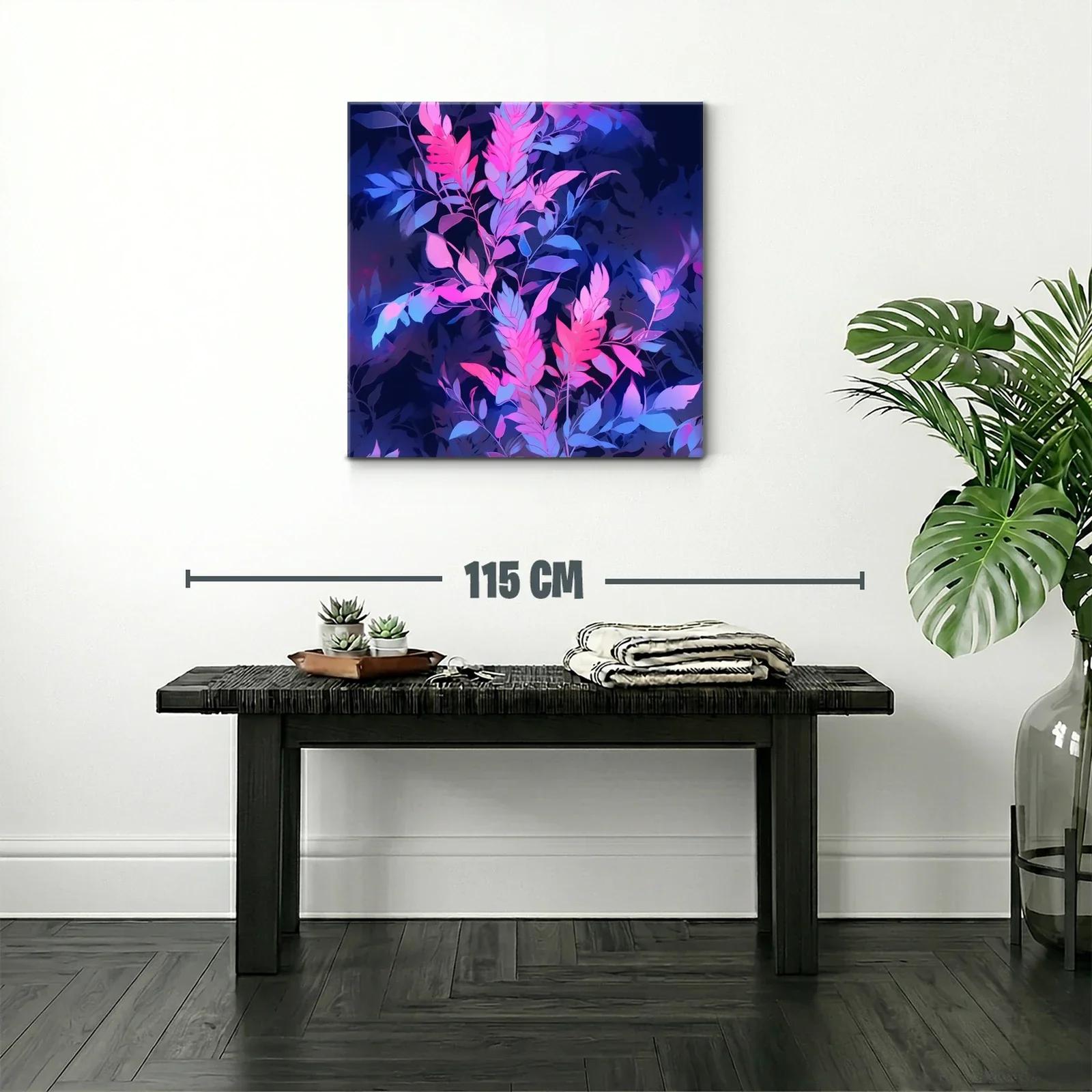Composición Floral en Tonos Fucsia y Azul Profundo — miniatura 2