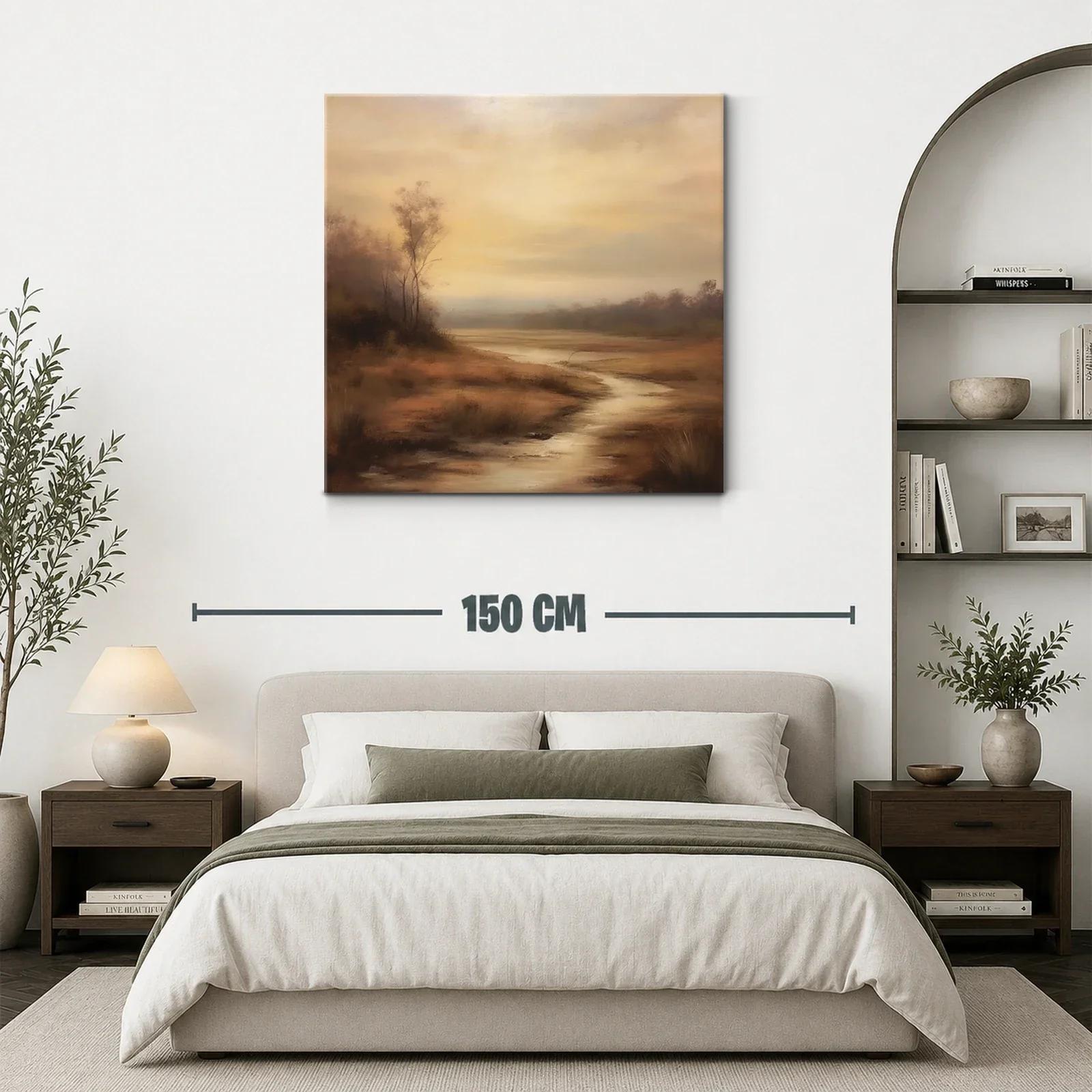 Paisaje sereno con río y tonos cálidos al atardecer — miniatura 3