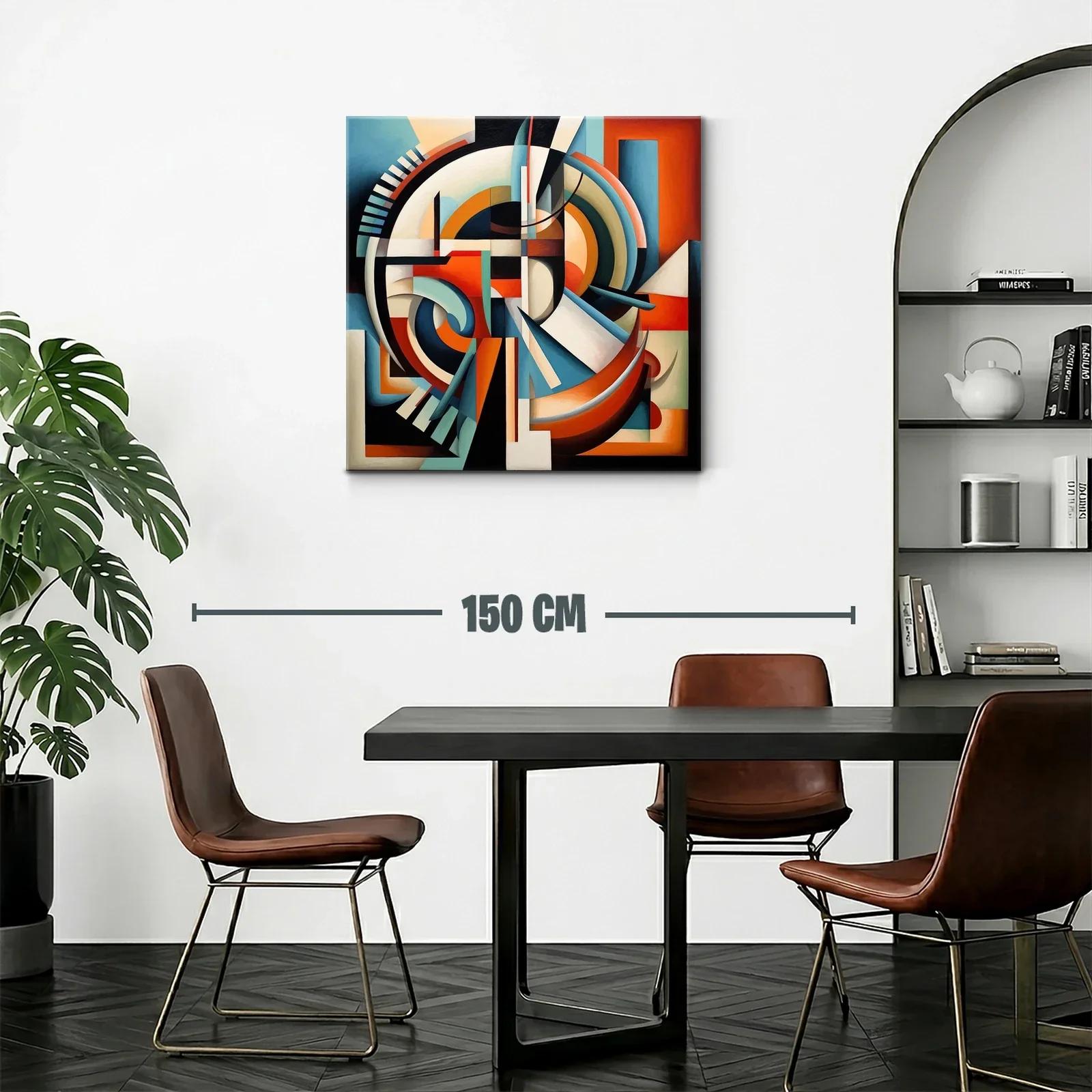 Composición abstracta con formas geométricas en tonos cálidos — miniatura 2