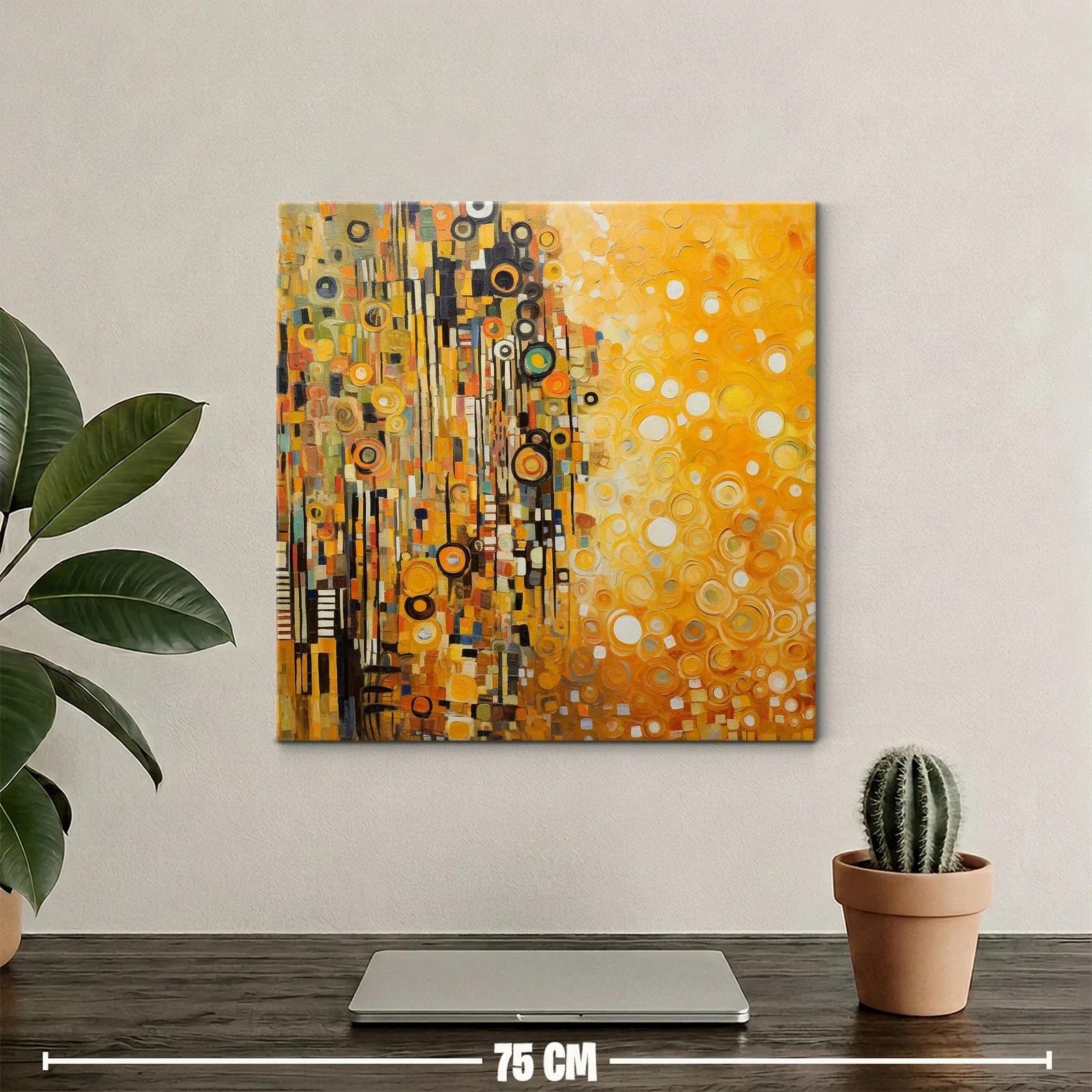 Composición abstracta en vibrantes tonos dorados y anaranjados — miniatura 2