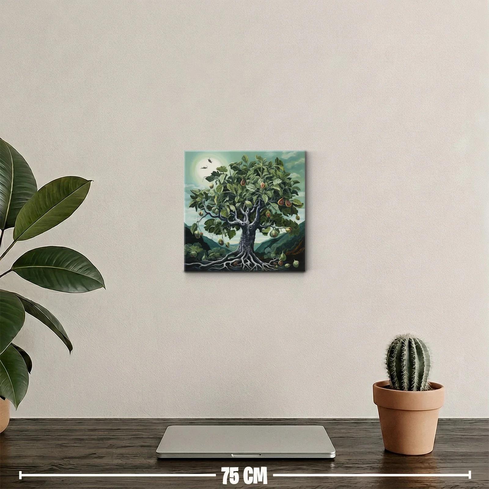 Árbol de higos en paisaje natural con cielo azul verdoso — miniatura 2