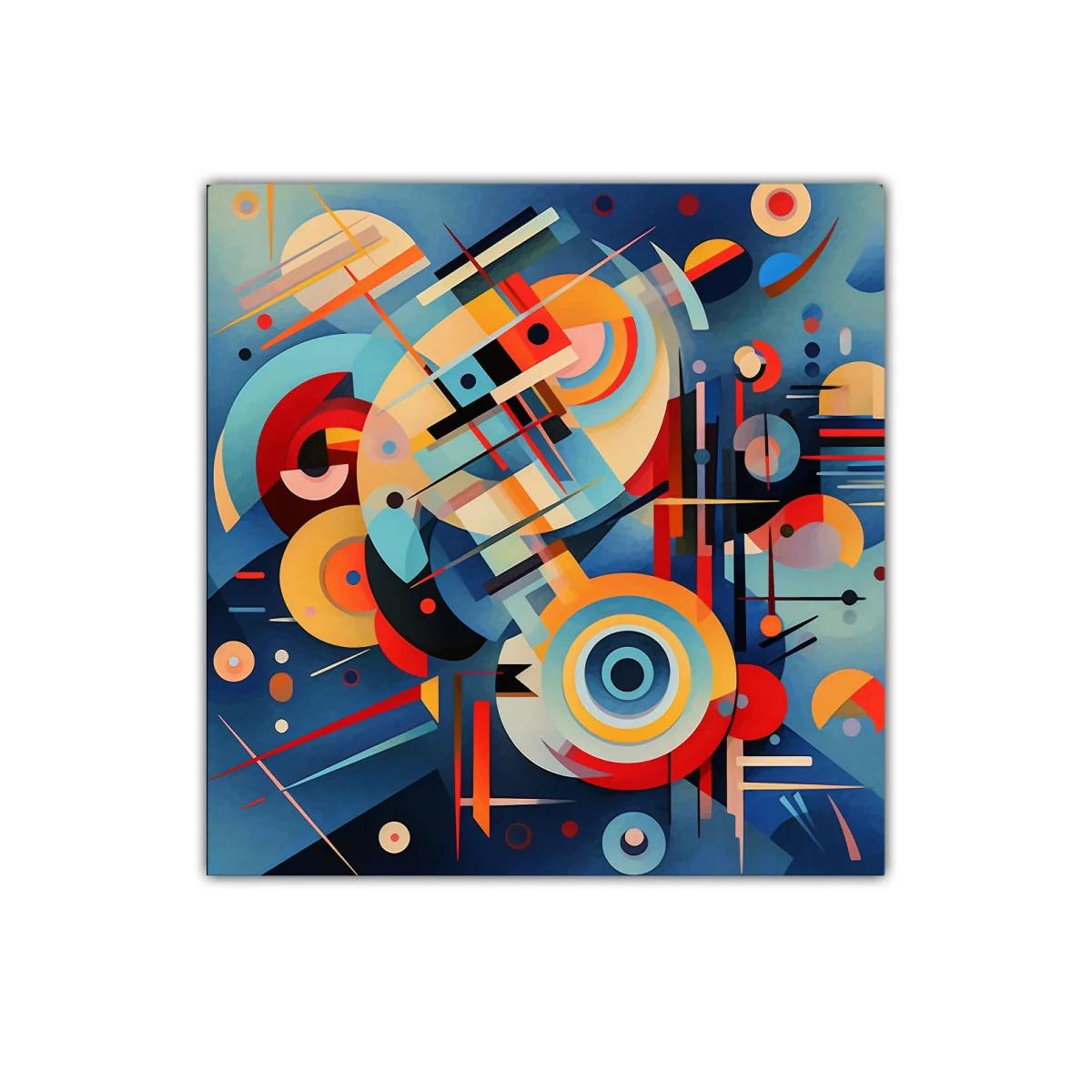 Composición abstracta con formas geométricas y colores vivos — imagen principal