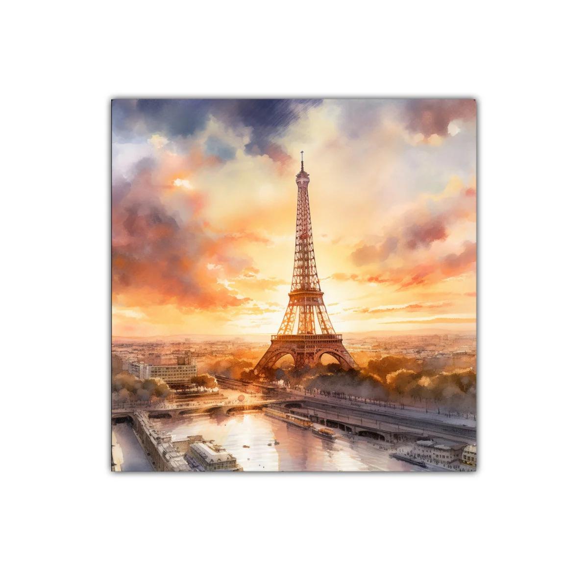 Atardecer romántico con la Torre Eiffel en París — imagen principal
