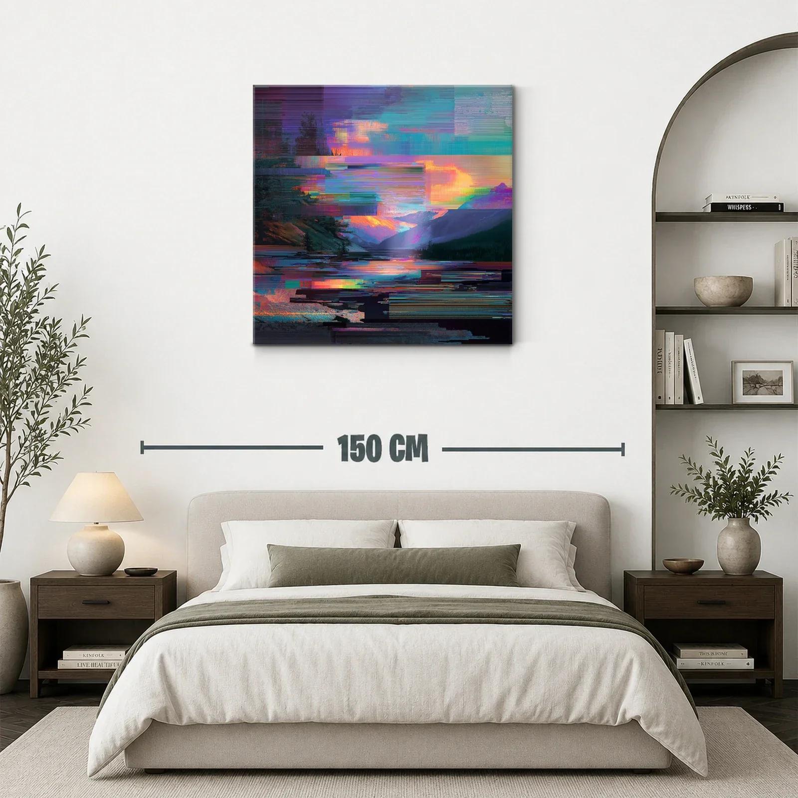 Paisaje abstracto con vibrantes tonos al atardecer — miniatura 3