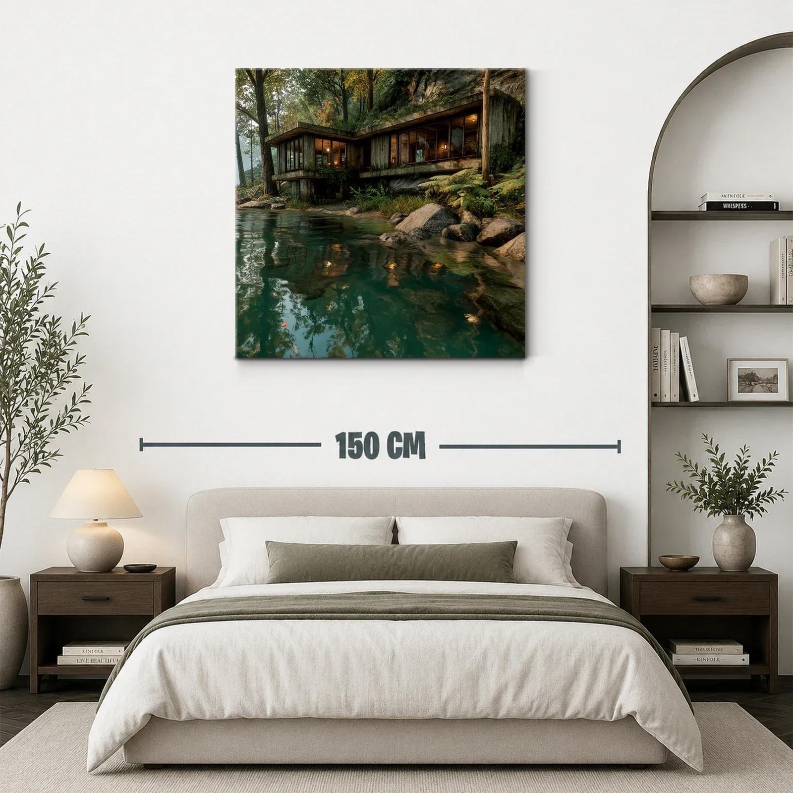 Refugio junto al lago entre la naturaleza exuberante — miniatura 3