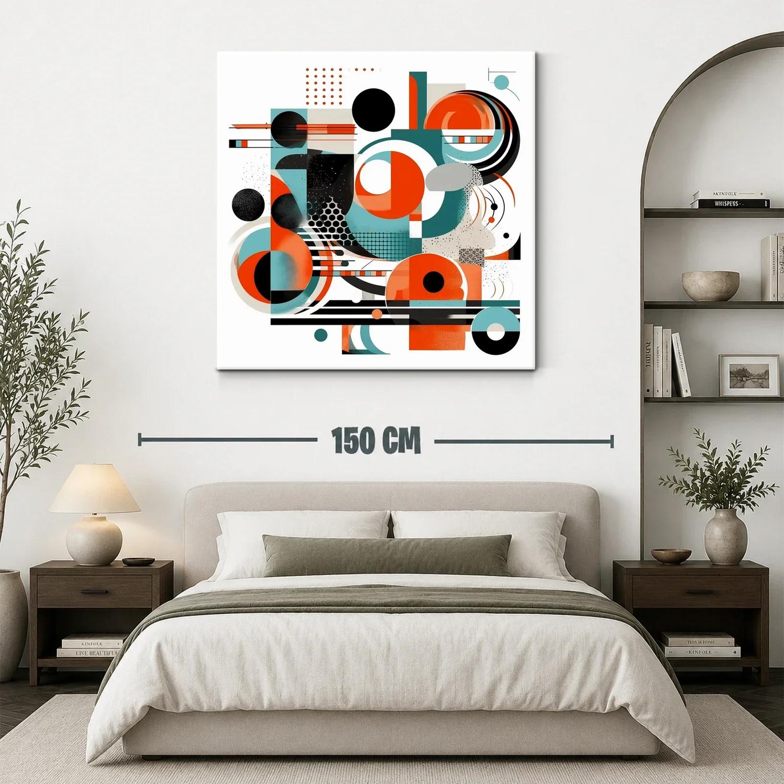Composición abstracta en tonos vibrantes y geométricos — miniatura 3