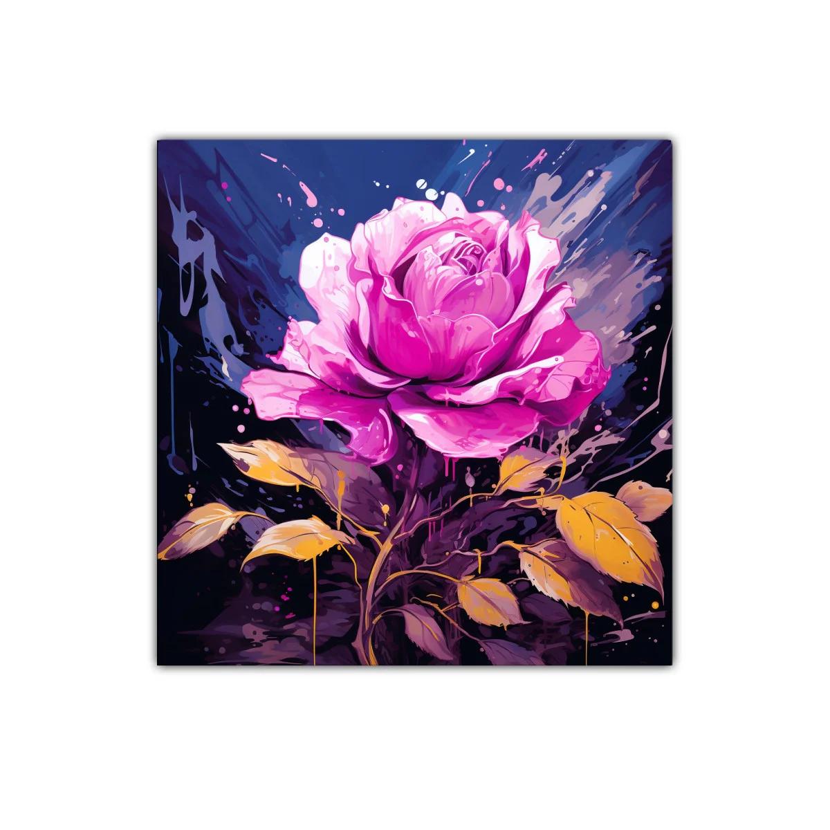 Flor vibrante en tonos rosas y amarillos sobre fondo oscuro — imagen principal