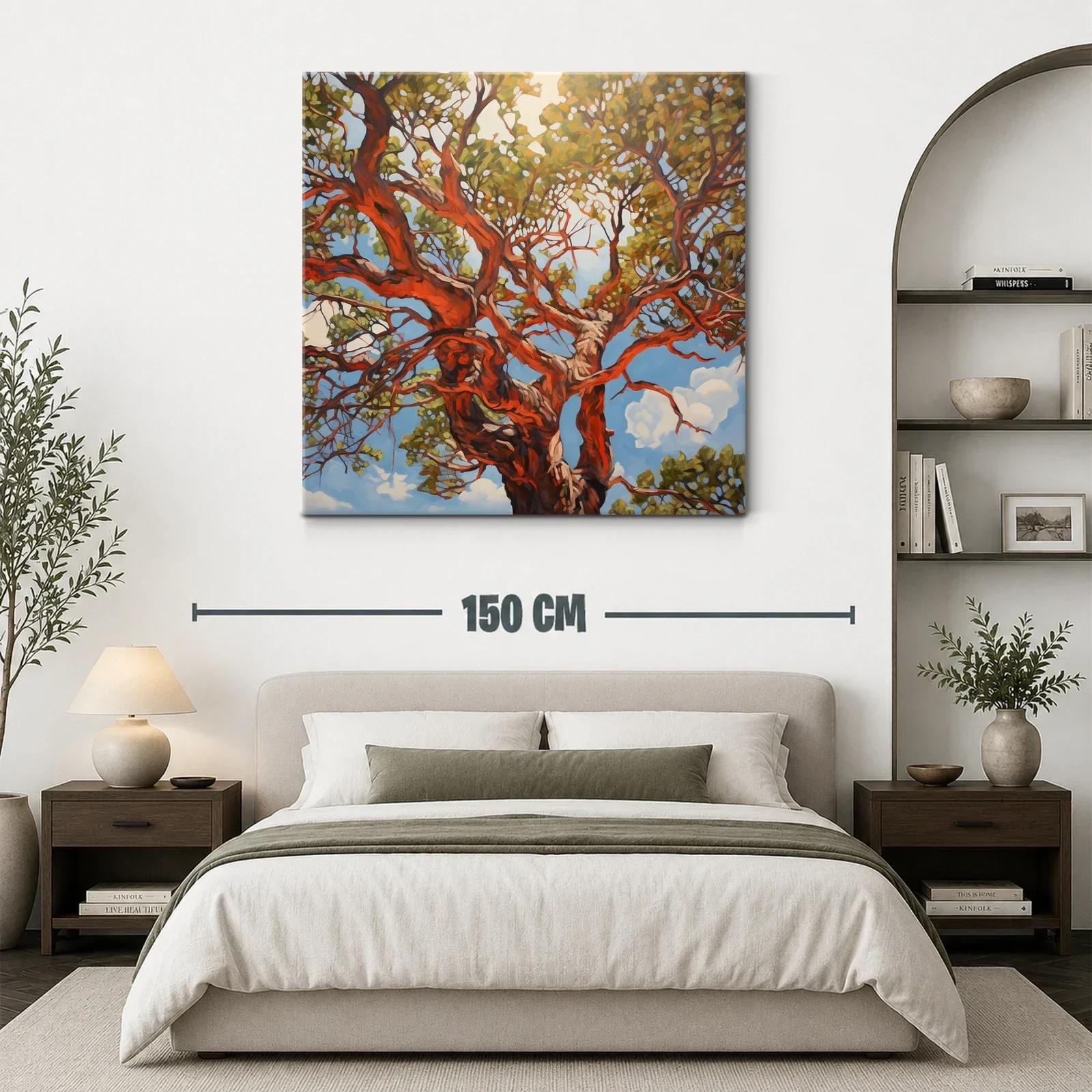 Majestuoso árbol con ramas entrelazadas bajo cielo azul — miniatura 3