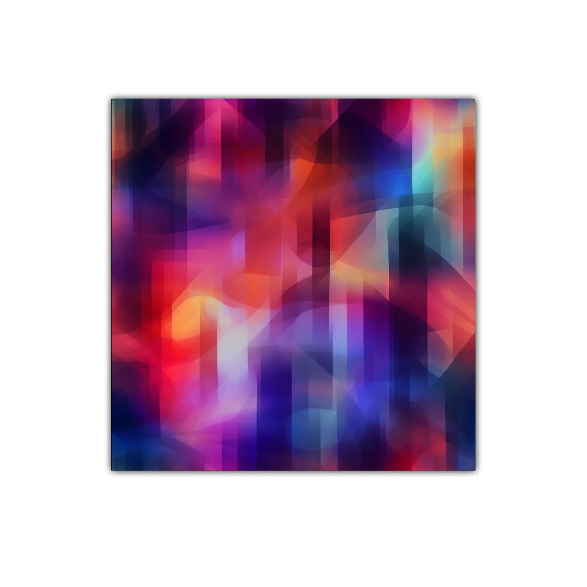 Cuadro abstracto con juego de luces y colores intensos