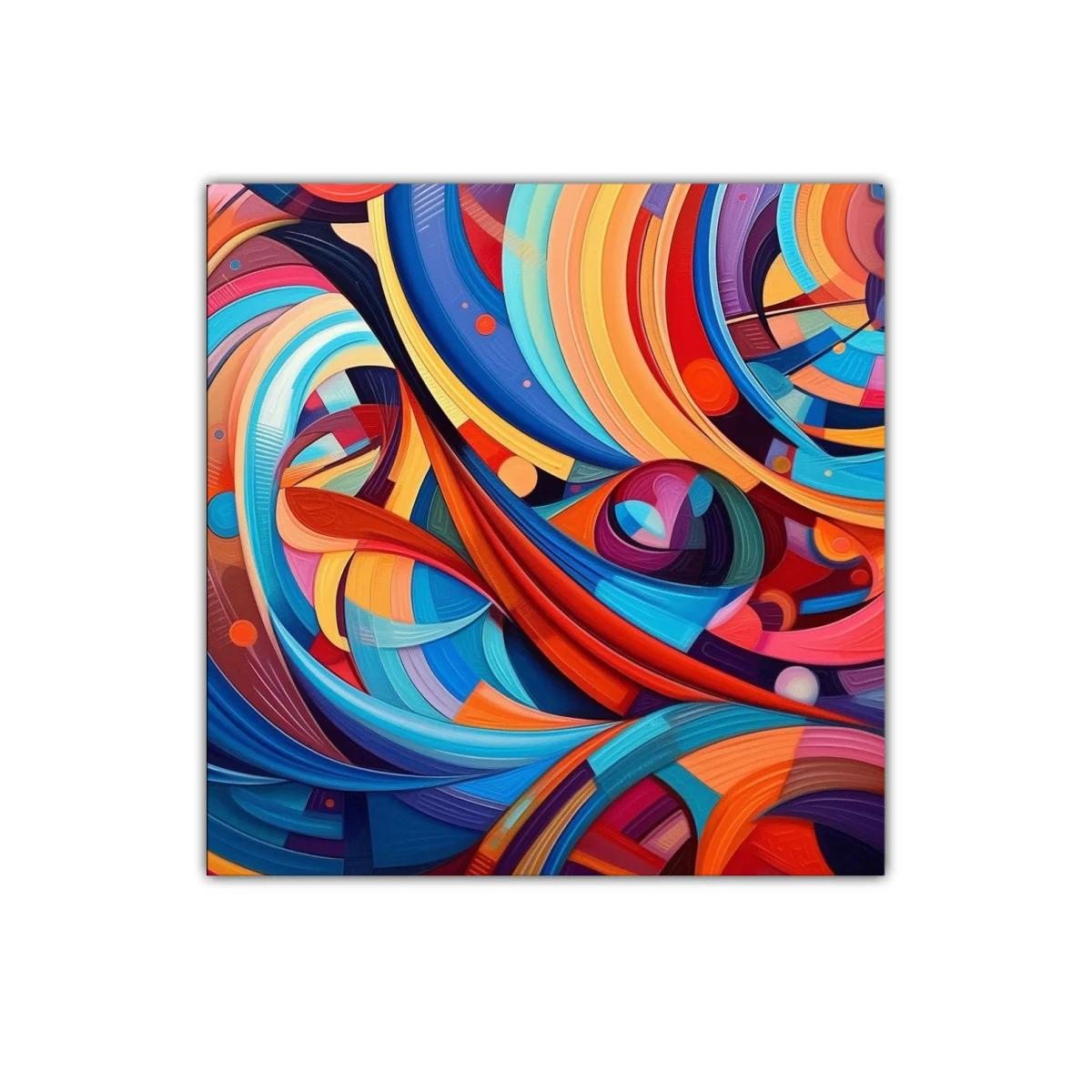 Composición abstracta de formas dinámicas y colores vivos — imagen principal