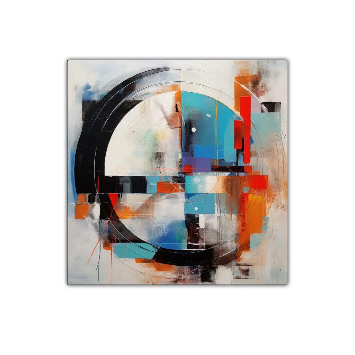 Composición abstracta con formas circulares y colores vivos — imagen principal
