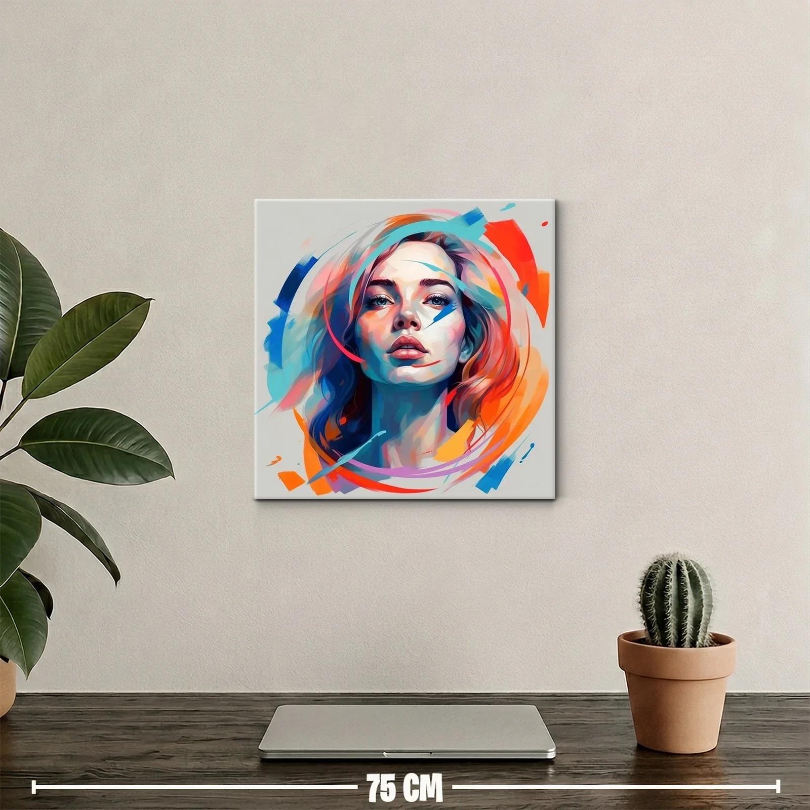 Retrato vibrante femenino con tonos intensos y dinámicos — miniatura 2