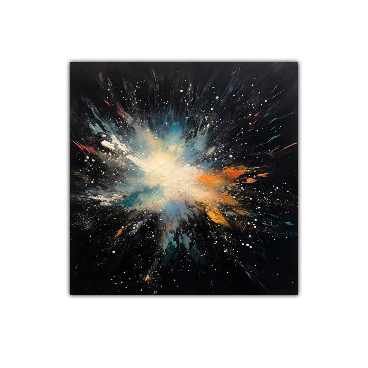 Cuadro abstracto explosión de luz y color vibrante — miniatura 1