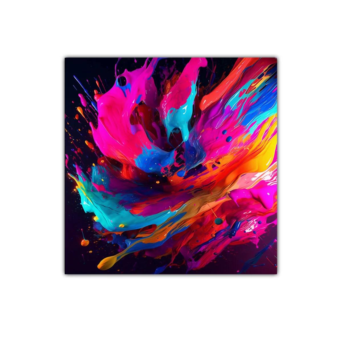 Explosión de colores vibrantes y energía dinámica