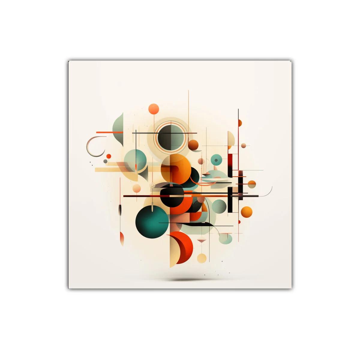 Composición moderna con formas geométricas y colores cálidos — imagen principal