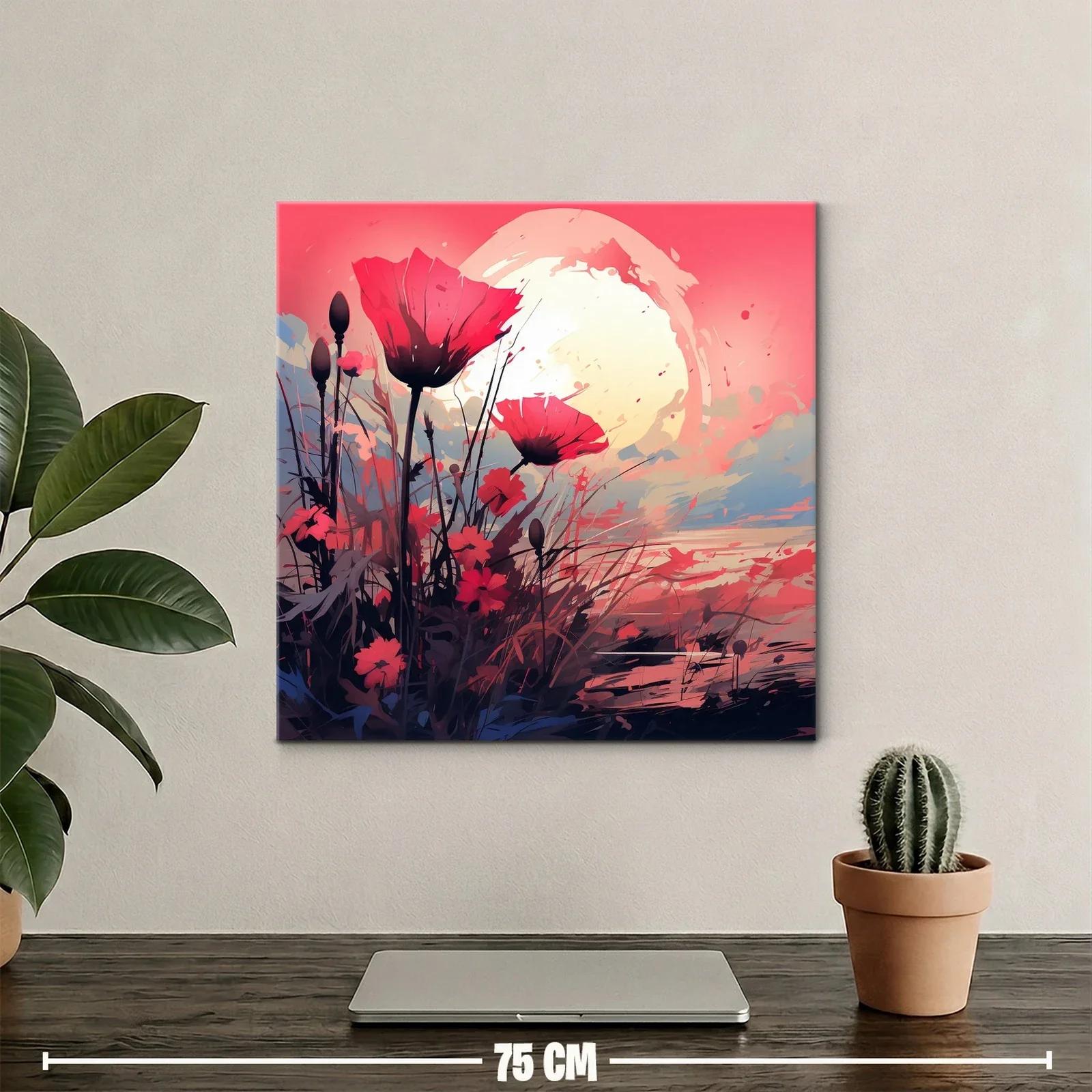 Flores vibrantes al atardecer con tonos cálidos y suaves — miniatura 2