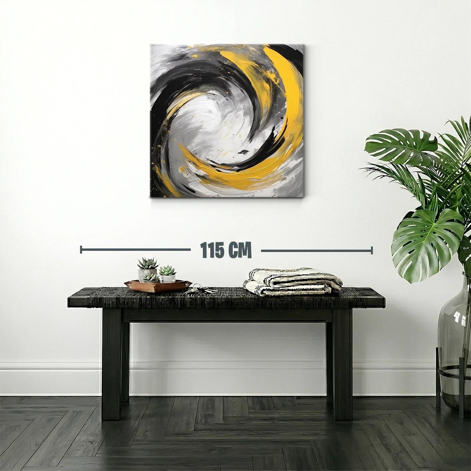 Cuadro abstracto con energía y movimiento vibrante — miniatura 2