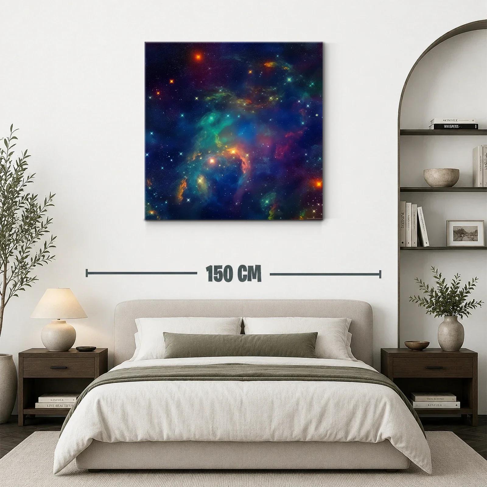 Cuadro Galaxia Cósmica con Estrellas Luminosas y Nebulosas — miniatura 3