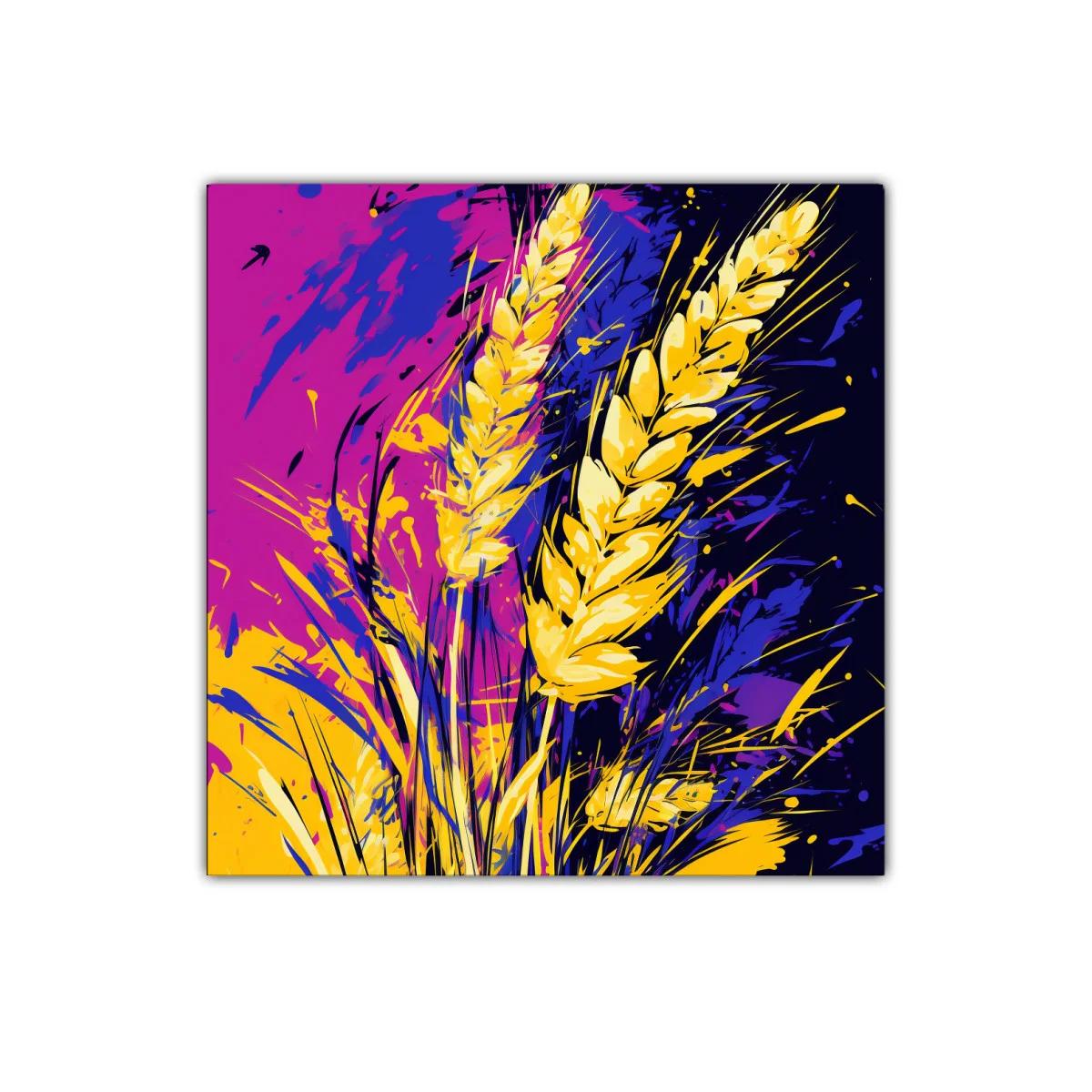 Explosión de Trigo Dorado entre Colores Vibrantes — imagen principal