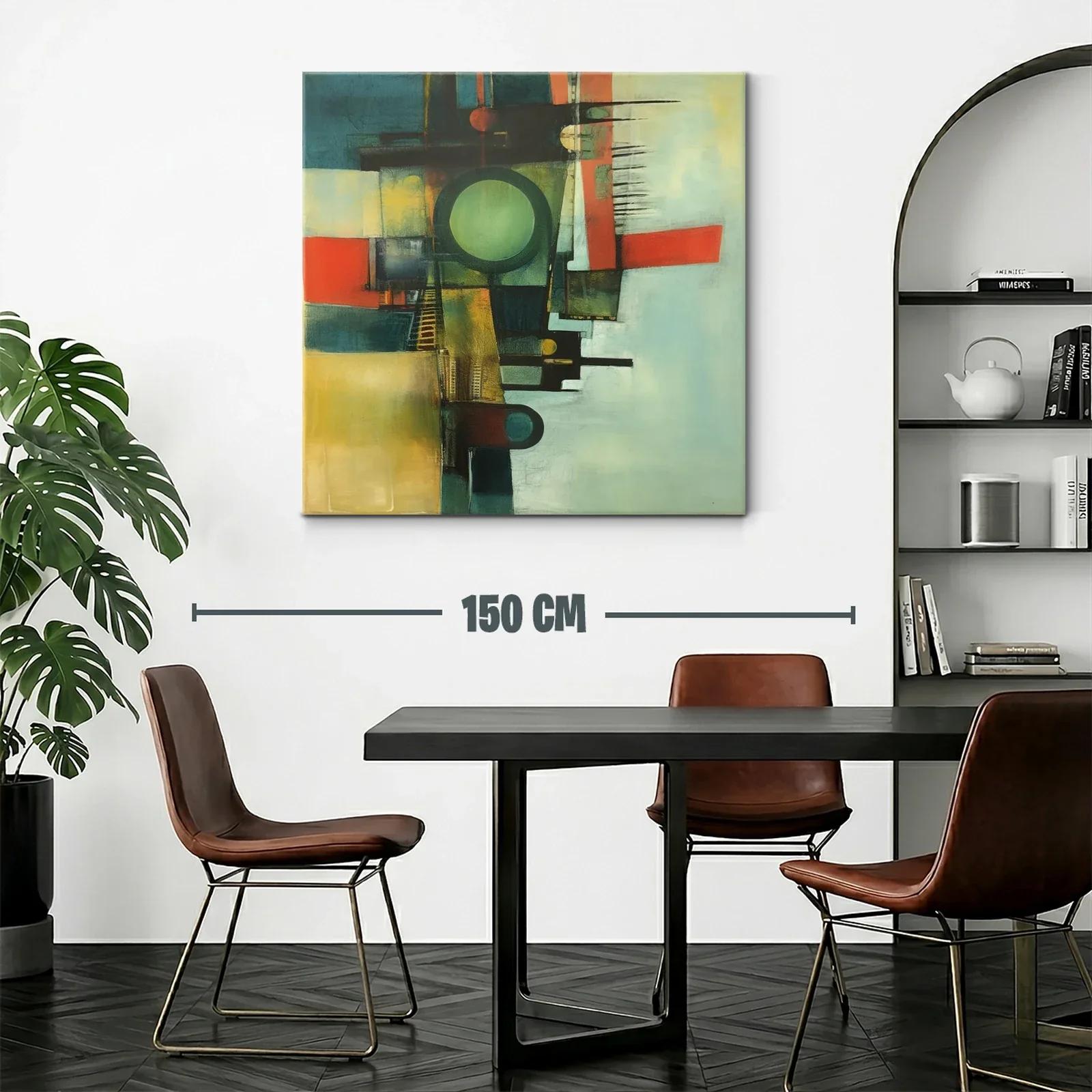 Composición abstracta con formas geométricas y tonos cálidos — miniatura 2